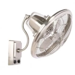 Home Decorators Collection Bentley II 18 in. Indoor/Outdoor Brushed Nickel Oscillating Wall Fan -Fans Shop brushed nickel home decorators collection wall mounted fans am208w bn 40 1000