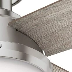 Hunter Dempsey 44 in. Low Profile LED Indoor Brushed Nickel Ceiling Fan with Light Kit and Universal Remote 13 Hunter Dempsey 44 in. Low Profile LED Indoor Brushed Nickel Ceiling Fan with Light Kit and Universal Remote -Fans Shop brushed nickel hunter ceiling fans with lights 50282 1d 1000