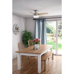 Hunter Dempsey 44 in. Low Profile LED Indoor Brushed Nickel Ceiling Fan with Light Kit and Universal Remote 17 Hunter Dempsey 44 in. Low Profile LED Indoor Brushed Nickel Ceiling Fan with Light Kit and Universal Remote -Fans Shop brushed nickel hunter ceiling fans with lights 50282 1f 1000