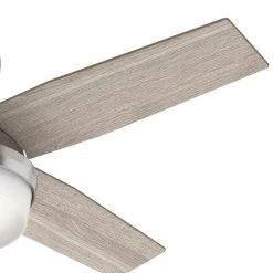 Hunter Dempsey 44 in. Low Profile LED Indoor Brushed Nickel Ceiling Fan with Light Kit and Universal Remote 18 Hunter Dempsey 44 in. Low Profile LED Indoor Brushed Nickel Ceiling Fan with Light Kit and Universal Remote -Fans Shop brushed nickel hunter ceiling fans with lights 50282 44 1000
