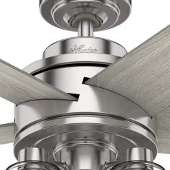 Hunter Agnew 52 in. LED Indoor Brushed Nickel Ceiling Fan with Light and Remote 23 Hunter Agnew 52 in. LED Indoor Brushed Nickel Ceiling Fan with Light and Remote -Fans Shop brushed nickel hunter ceiling fans with lights 51214 44 1000