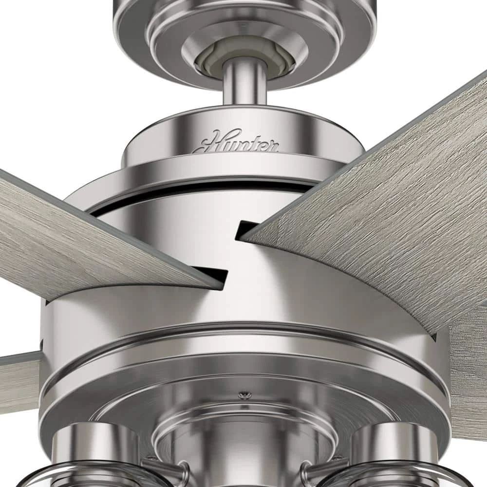 Hunter Agnew 52 in. LED Indoor Brushed Nickel Ceiling Fan with Light and Remote 11 Hunter Agnew 52 in. LED Indoor Brushed Nickel Ceiling Fan with Light and Remote - Image 11
