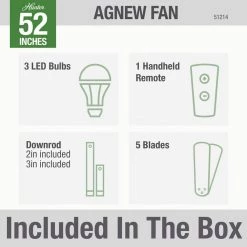 Hunter Agnew 52 in. LED Indoor Brushed Nickel Ceiling Fan with Light and Remote 20 Hunter Agnew 52 in. LED Indoor Brushed Nickel Ceiling Fan with Light and Remote -Fans Shop brushed nickel hunter ceiling fans with lights 51214 c3 1000