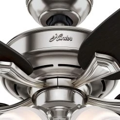 Hunter Channing 52 in. Indoor LED Brushed Nickel Ceiling Fan with Light -Fans Shop brushed nickel hunter ceiling fans with lights 52074 66 1000