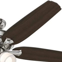 Hunter Channing 60 in. LED Indoor Brushed Nickel Ceiling Fan with Light Kit -Fans Shop brushed nickel hunter ceiling fans with lights 54131 1d 1000