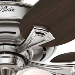 Hunter Channing 60 in. LED Indoor Brushed Nickel Ceiling Fan with Light Kit -Fans Shop brushed nickel hunter ceiling fans with lights 54131 66 1000