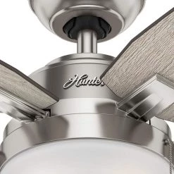 Hunter Antero 54 in. LED Indoor Brushed Nickel Ceiling Fan with Light -Fans Shop brushed nickel hunter ceiling fans with lights 59183 31 1000