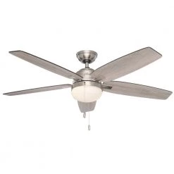 Hunter Antero 54 in. LED Indoor Brushed Nickel Ceiling Fan with Light -Fans Shop brushed nickel hunter ceiling fans with lights 59183 66 1000