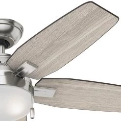 Hunter Antero 46 in. LED Indoor Brushed Nickel Ceiling Fan with Light -Fans Shop brushed nickel hunter ceiling fans with lights 59212 40 1000