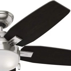 Hunter Antero 46 in. LED Indoor Brushed Nickel Ceiling Fan with Light -Fans Shop brushed nickel hunter ceiling fans with lights 59212 a0 1000
