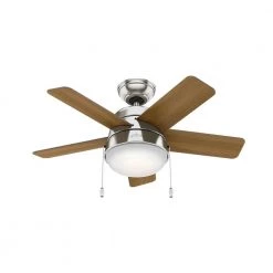 Hunter Tarrant 36 in. LED Indoor Brushed Nickel Ceiling Fan -Fans Shop brushed nickel hunter ceiling fans with lights 59304 44 1000