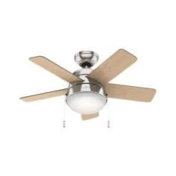Hunter Tarrant 36 in. LED Indoor Brushed Nickel Ceiling Fan
