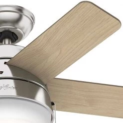 Hunter Tarrant 36 in. LED Indoor Brushed Nickel Ceiling Fan -Fans Shop brushed nickel hunter ceiling fans with lights 59304 66 1000