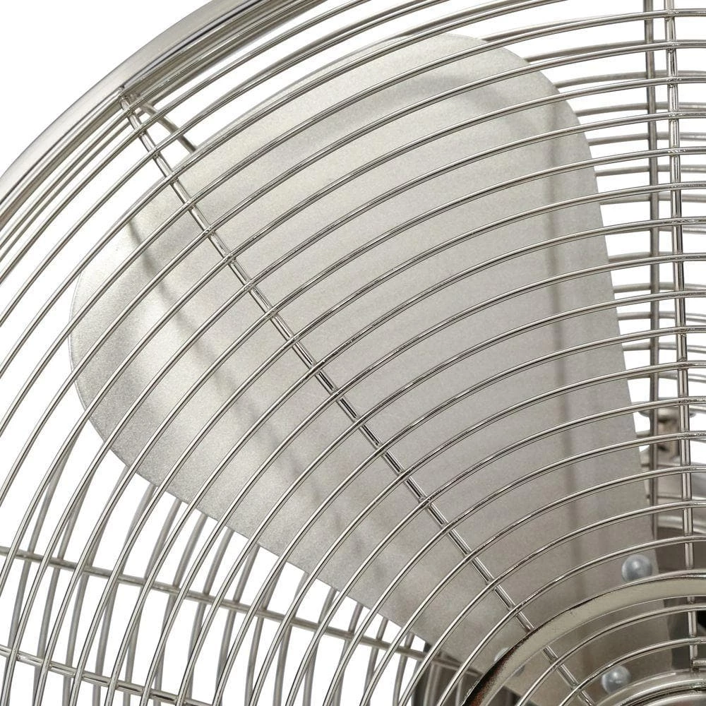 Hunter Retro 16 in. 3 Speed All-Metal Pedestal Fan with Wide Oscillation in Brushed Nickel 3 Hunter Retro 16 in. 3 Speed All-Metal Pedestal Fan with Wide Oscillation in Brushed Nickel - Image 3