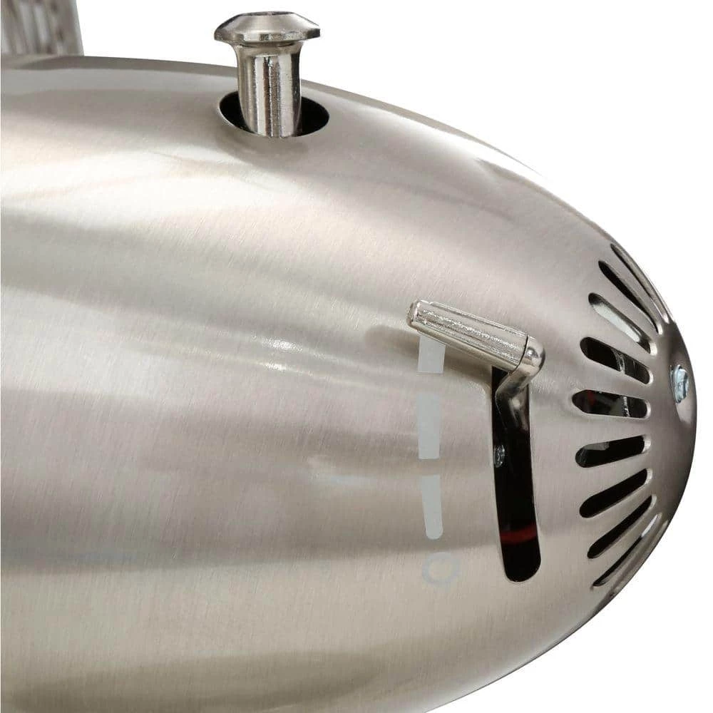 Hunter Retro 16 in. 3 Speed All-Metal Pedestal Fan with Wide Oscillation in Brushed Nickel 2 Hunter Retro 16 in. 3 Speed All-Metal Pedestal Fan with Wide Oscillation in Brushed Nickel - Image 2