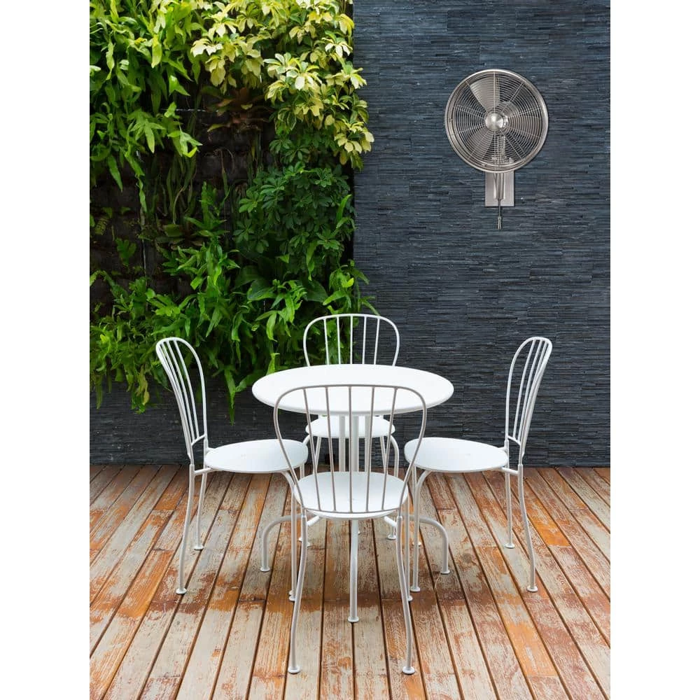 MINKA-AIRE Anywhere 15 in. Indoor/Outdoor Brushed Nickel Wall Mount Fan 4 MINKA-AIRE Anywhere 15 in. Indoor/Outdoor Brushed Nickel Wall Mount Fan - Image 4