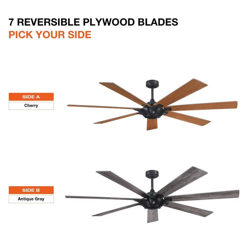 Parrot Uncle Liew 72 in. Indoor/Outdoor Aged Copper Industrial Reversible Blades Ceiling Fan with Remote Control 5 Parrot Uncle Liew 72 in. Indoor/Outdoor Aged Copper Industrial Reversible Blades Ceiling Fan with Remote Control - Image 5