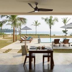 Home Decorators Collection Kayden DC 60 in. White Color Changing Integrated LED Indoor/Outdoor Dark Oak Ceiling Fan with Light Kit and Remote -Fans Shop dark oak home decorators collection ceiling fans with lights 52060 76 1000