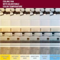 Home Decorators Collection Kayden DC 60 in. White Color Changing Integrated LED Indoor/Outdoor Dark Oak Ceiling Fan with Light Kit and Remote -Fans Shop dark oak home decorators collection ceiling fans with lights 52060 d4 1000