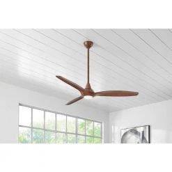 Home Decorators Collection Tidal Breeze 60 in. LED Indoor Distressed Koa Ceiling Fan with Light Kit and Remote Control -Fans Shop distressed koa home decorators collection ceiling fans with lights 54762 40 1000