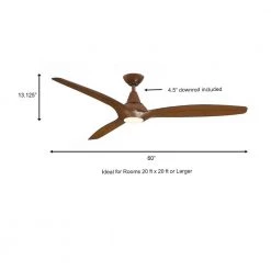 Home Decorators Collection Tidal Breeze 60 in. LED Indoor Distressed Koa Ceiling Fan with Light Kit and Remote Control -Fans Shop distressed koa home decorators collection ceiling fans with lights 54762 a0 1000