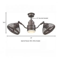 Home Decorators Collection Pendersen 42 in. Integrated LED Indoor/Outdoor Espresso Bronze Ceiling Fan with Light Kit and Remote Control -Fans Shop espresso bronze home decorators collection ceiling fans with lights am348 eb 1f 1000