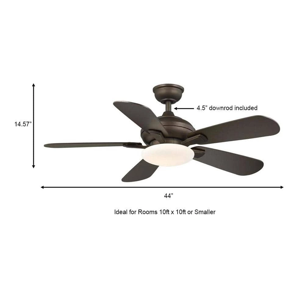 Home Decorators Collection Benson 44 in. LED Espresso Bronze Ceiling Fan with Light and Remote Control 2 Home Decorators Collection Benson 44 in. LED Espresso Bronze Ceiling Fan with Light and Remote Control - Image 2