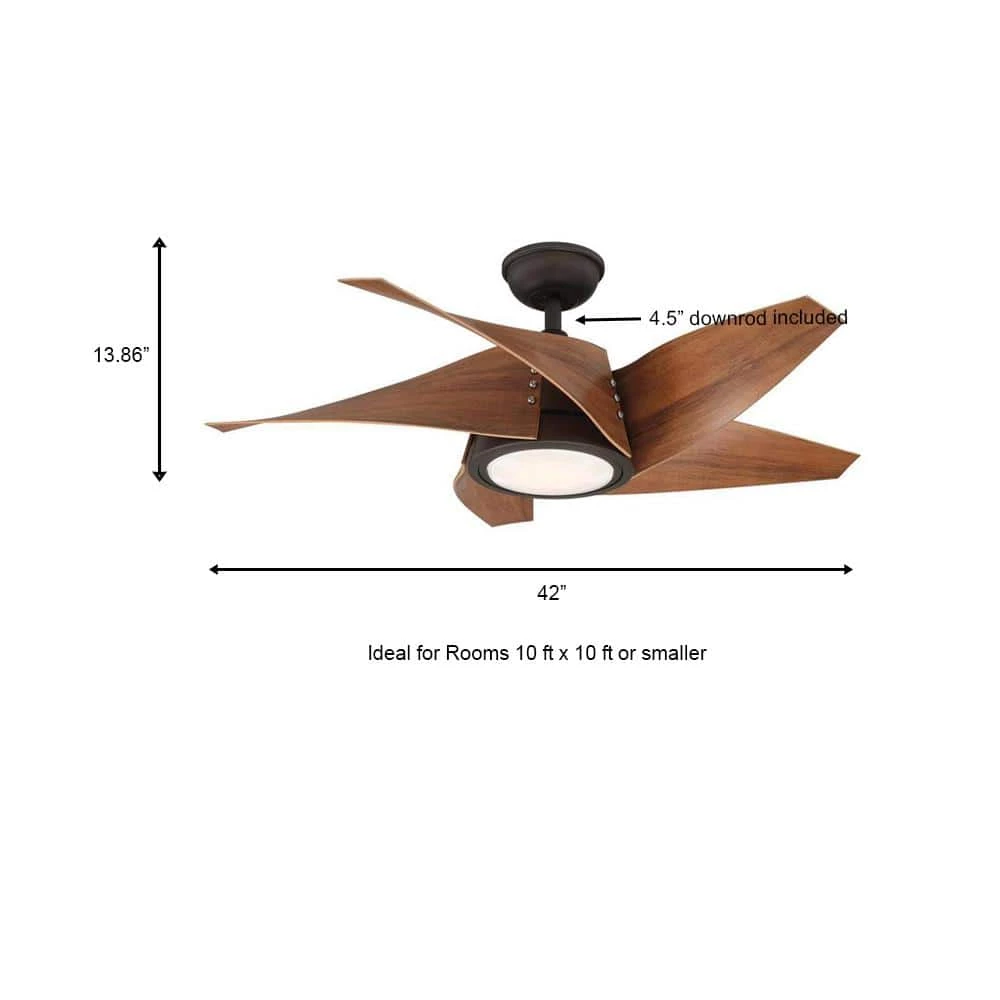 Home Decorators Collection Broughton 42 in. LED Espresso Bronze Ceiling Fan with Remote Control 3 Home Decorators Collection Broughton 42 in. LED Espresso Bronze Ceiling Fan with Remote Control - Image 3