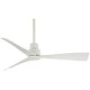 MINKA-AIRE Simple 44 in. Indoor/Outdoor Flat White Ceiling Fan with Remote Control