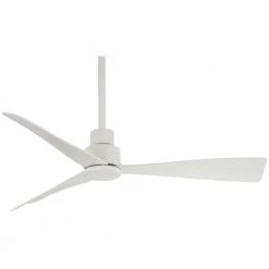 MINKA-AIRE Simple 44 in. Indoor/Outdoor Flat White Ceiling Fan with Remote Control