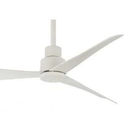 MINKA-AIRE Simple 44 in. Indoor/Outdoor Flat White Ceiling Fan with Remote Control -Fans Shop flat white minka aire ceiling fans without lights f786 whf a0 1000