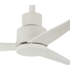 MINKA-AIRE Simple 44 in. Indoor/Outdoor Flat White Ceiling Fan with Remote Control -Fans Shop flat white minka aire ceiling fans without lights f786 whf c3 1000