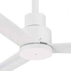 MINKA-AIRE Simple 52 in. Indoor/Outdoor Flat White Ceiling Fan with Remote Control -Fans Shop flat white minka aire ceiling fans without lights f787 whf 1f 1000