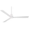MINKA-AIRE Simple 52 in. Indoor/Outdoor Flat White Ceiling Fan with Remote Control