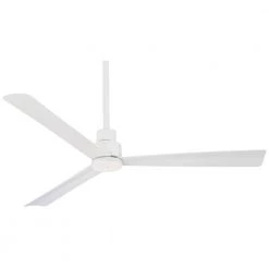 MINKA-AIRE Simple 52 in. Indoor/Outdoor Flat White Ceiling Fan with Remote Control