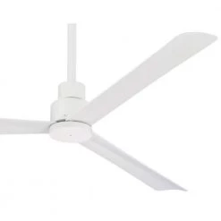 MINKA-AIRE Simple 52 in. Indoor/Outdoor Flat White Ceiling Fan with Remote Control -Fans Shop flat white minka aire ceiling fans without lights f787 whf c3 1000