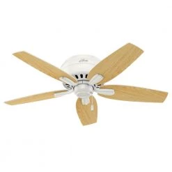 Hunter Newsome 42 in. Indoor Low Profile Fresh White Ceiling Fan With LED Light Kit and Remote -Fans Shop fresh white hunter ceiling fans with lights 32812 31 1000