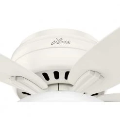 Hunter Newsome 42 in. Indoor Low Profile Fresh White Ceiling Fan With LED Light Kit and Remote -Fans Shop fresh white hunter ceiling fans with lights 32812 77 1000