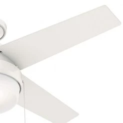 Hunter Ristrello 44 in. LED Low Profile Indoor Fresh White Ceiling Fan with Light Kit 17 Hunter Ristrello 44 in. LED Low Profile Indoor Fresh White Ceiling Fan with Light Kit -Fans Shop fresh white hunter ceiling fans with lights 50189 1d 1000