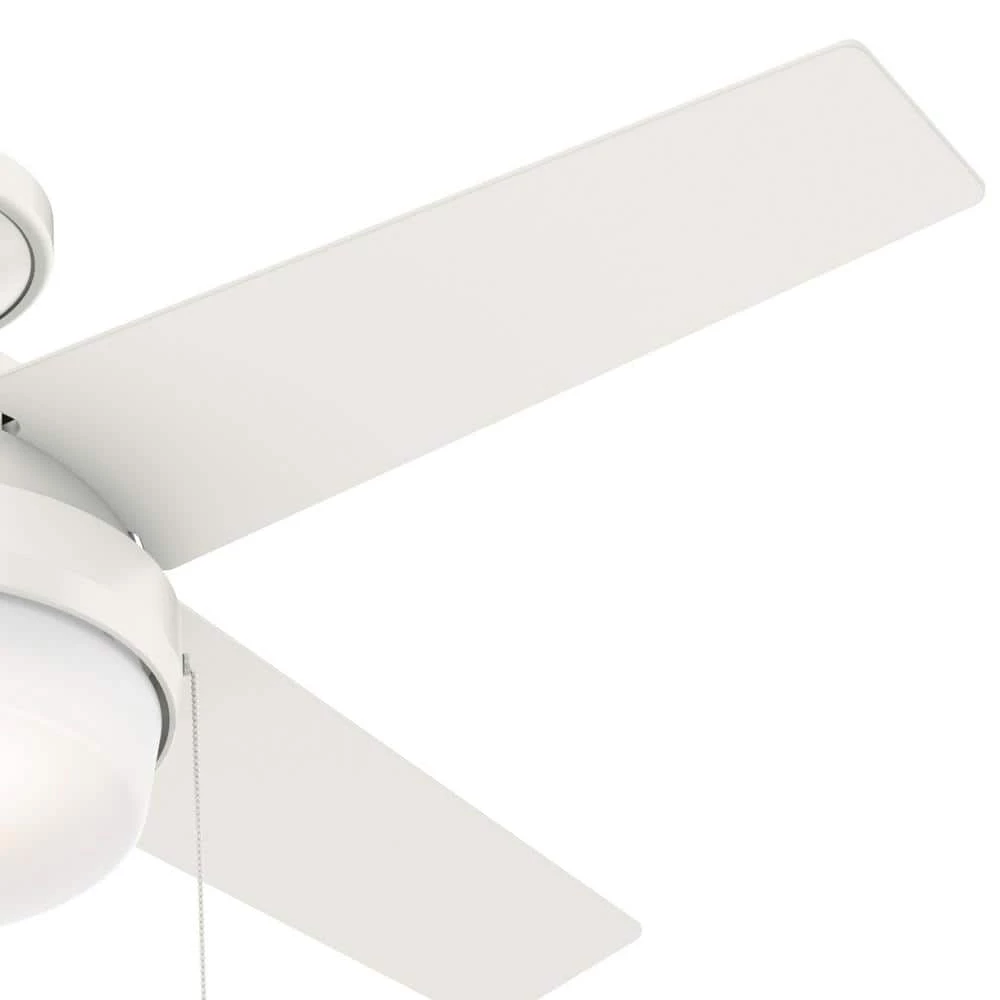 Hunter Ristrello 44 in. LED Low Profile Indoor Fresh White Ceiling Fan with Light Kit 5 Hunter Ristrello 44 in. LED Low Profile Indoor Fresh White Ceiling Fan with Light Kit - Image 5