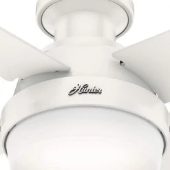 Hunter Ristrello 44 in. LED Low Profile Indoor Fresh White Ceiling Fan with Light Kit 23 Hunter Ristrello 44 in. LED Low Profile Indoor Fresh White Ceiling Fan with Light Kit -Fans Shop fresh white hunter ceiling fans with lights 50189 44 1000