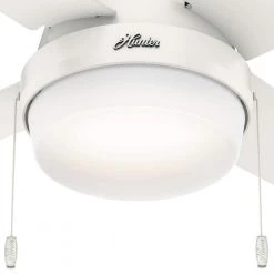 Hunter Ristrello 44 in. LED Low Profile Indoor Fresh White Ceiling Fan with Light Kit 16 Hunter Ristrello 44 in. LED Low Profile Indoor Fresh White Ceiling Fan with Light Kit -Fans Shop fresh white hunter ceiling fans with lights 50189 a0 1000