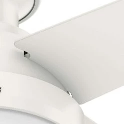 Hunter Ristrello 44 in. LED Low Profile Indoor Fresh White Ceiling Fan with Light Kit 24 Hunter Ristrello 44 in. LED Low Profile Indoor Fresh White Ceiling Fan with Light Kit -Fans Shop fresh white hunter ceiling fans with lights 50189 fa 1000