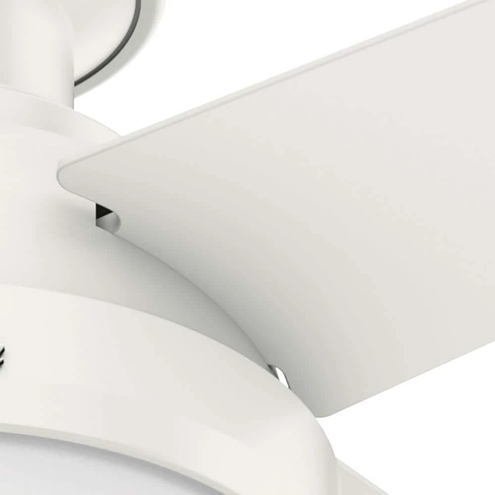 Hunter Ristrello 44 in. LED Low Profile Indoor Fresh White Ceiling Fan with Light Kit 12 Hunter Ristrello 44 in. LED Low Profile Indoor Fresh White Ceiling Fan with Light Kit - Image 12