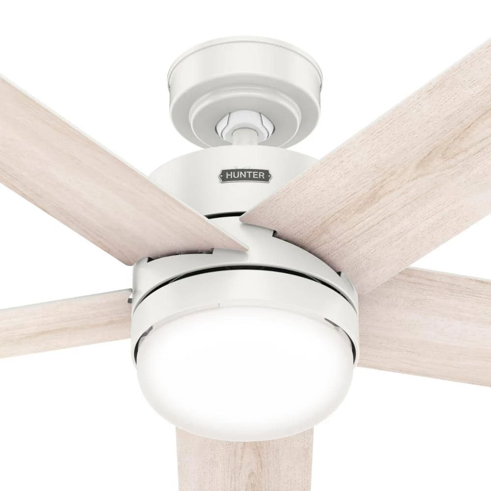 Hunter Interface 52 in. Indoor Fresh White Smart Ceiling Fan with Light and Remote Control 5 Hunter Interface 52 in. Indoor Fresh White Smart Ceiling Fan with Light and Remote Control - Image 5