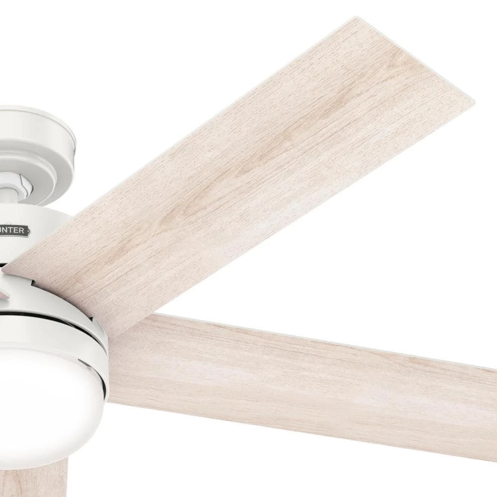 Hunter Interface 52 in. Indoor Fresh White Smart Ceiling Fan with Light and Remote Control 6 Hunter Interface 52 in. Indoor Fresh White Smart Ceiling Fan with Light and Remote Control - Image 6