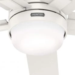 Hunter Milmack 52 in. Indoor Fresh White Ceiling Fan with Light and Remote Control -Fans Shop fresh white hunter ceiling fans with lights 51416 1d 1000