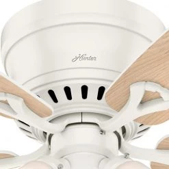 Hunter Oakhurst II 52 in. Low Profile LED Indoor Fresh White Ceiling Fan with Light Kit 18 Hunter Oakhurst II 52 in. Low Profile LED Indoor Fresh White Ceiling Fan with Light Kit -Fans Shop fresh white hunter ceiling fans with lights 52302 1d 1000