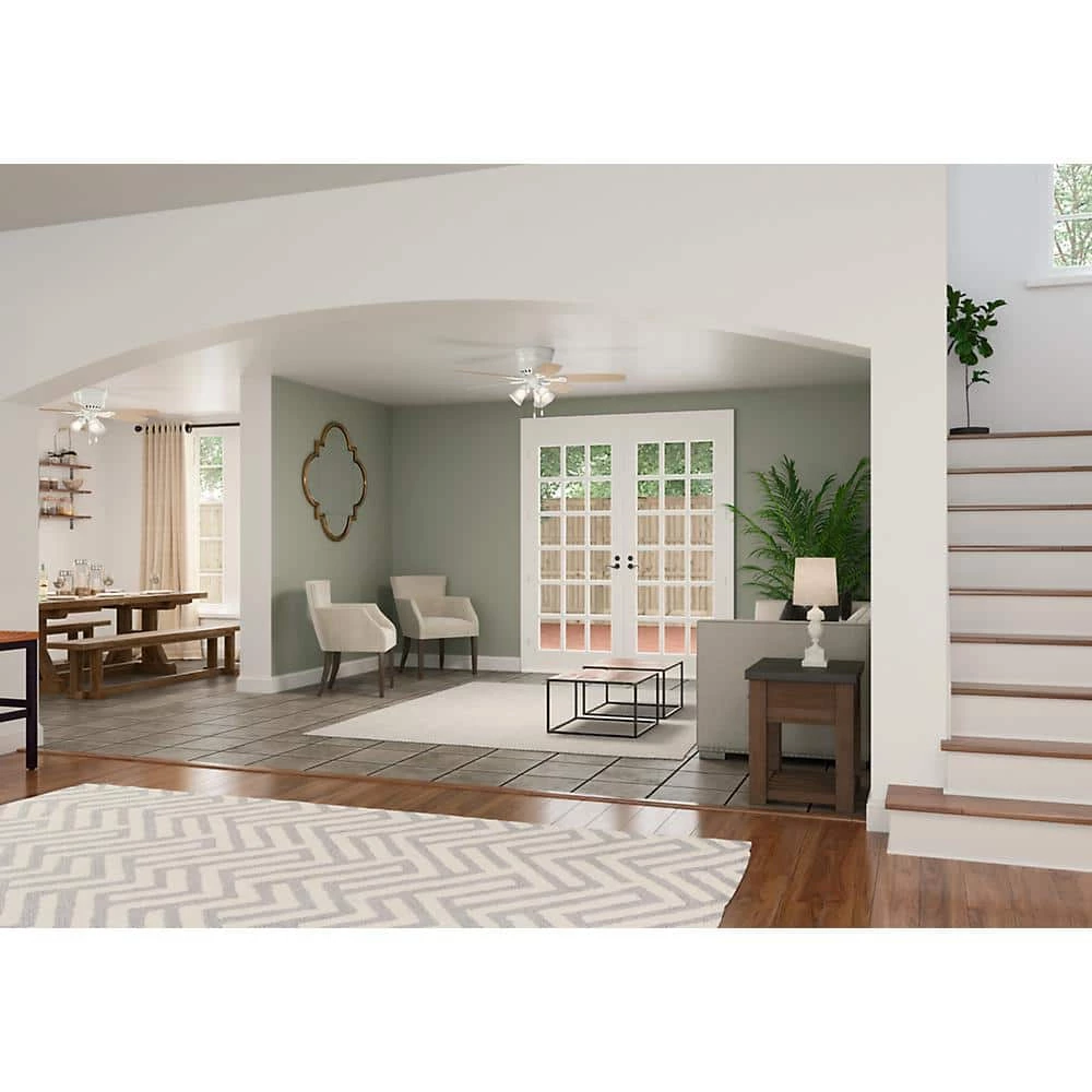 Hunter Oakhurst II 52 in. Low Profile LED Indoor Fresh White Ceiling Fan with Light Kit 14 Hunter Oakhurst II 52 in. Low Profile LED Indoor Fresh White Ceiling Fan with Light Kit - Image 14