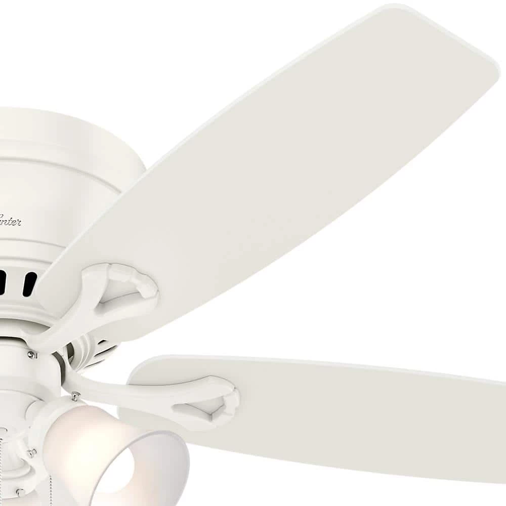 Hunter Oakhurst II 52 in. Low Profile LED Indoor Fresh White Ceiling Fan with Light Kit 11 Hunter Oakhurst II 52 in. Low Profile LED Indoor Fresh White Ceiling Fan with Light Kit - Image 11